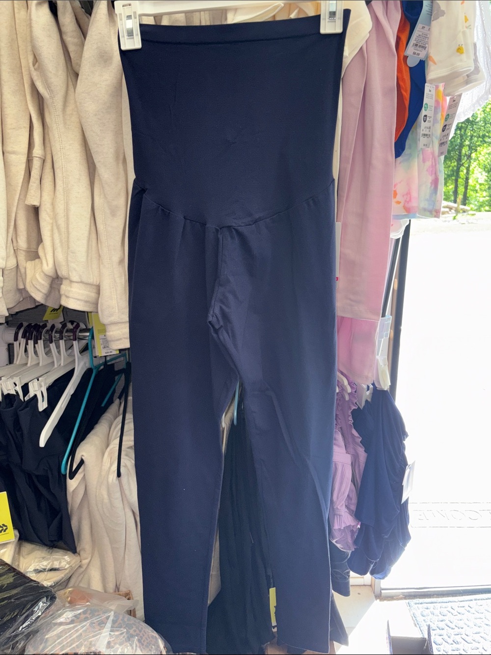 Destination Maternity Navy High-Rise Maternity Leggings
